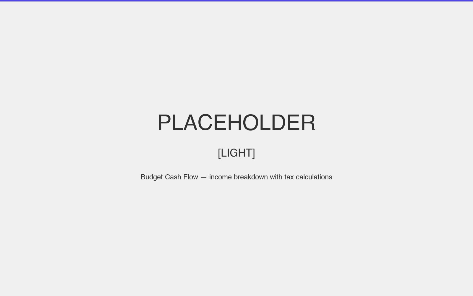Doughsense budget cash flow detail page showing income breakdown with tax calculations