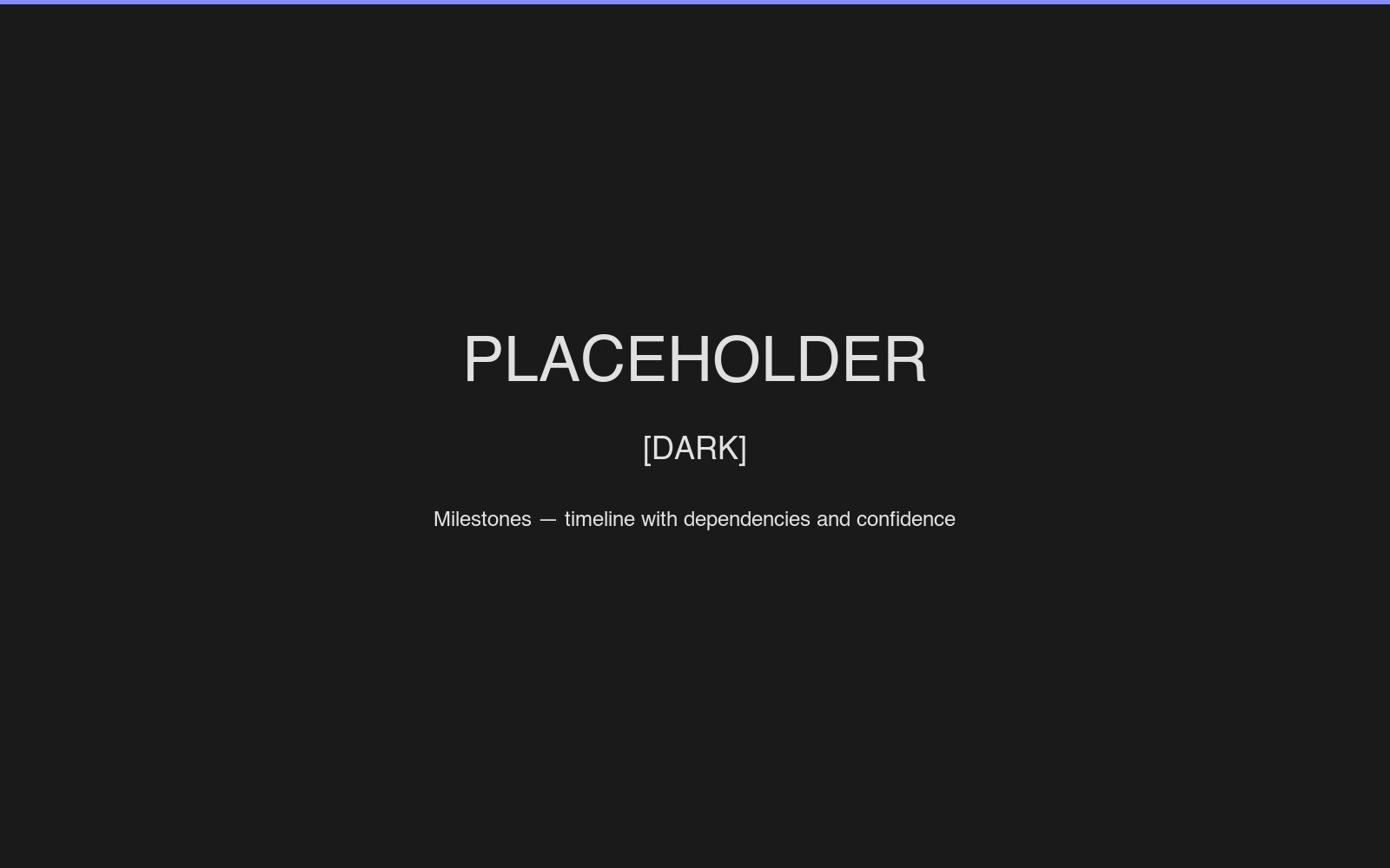 Doughsense milestones page showing timeline with dependencies and confidence scores